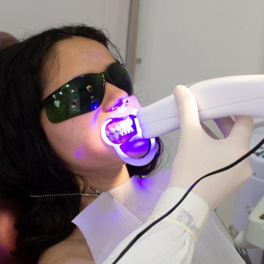 woman getting an orthodontic treatment